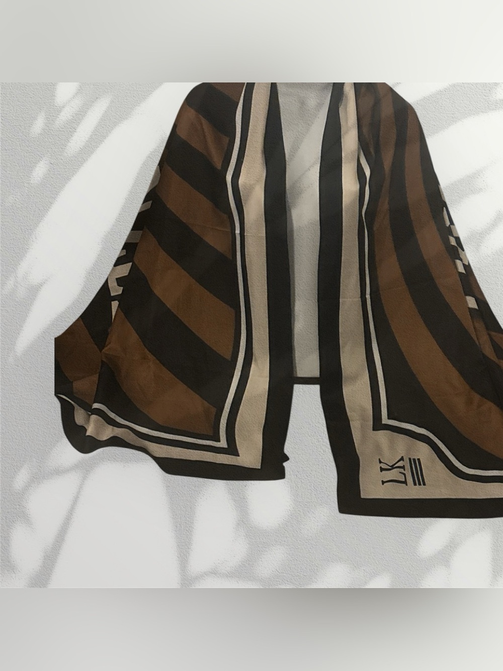 Luxedbykweenzee bold stripe Luxury Twirl silk Wrap Shawl Scarf